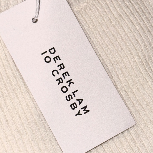 Derek Lam 10 Crosby Kassandra Rib-Knit Button-Cuff Sweater – Ivory – NWT - Picture 5 of 7